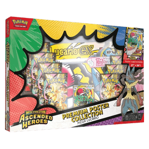Collezione con Poster Mega Lucario Ascesa Eroica